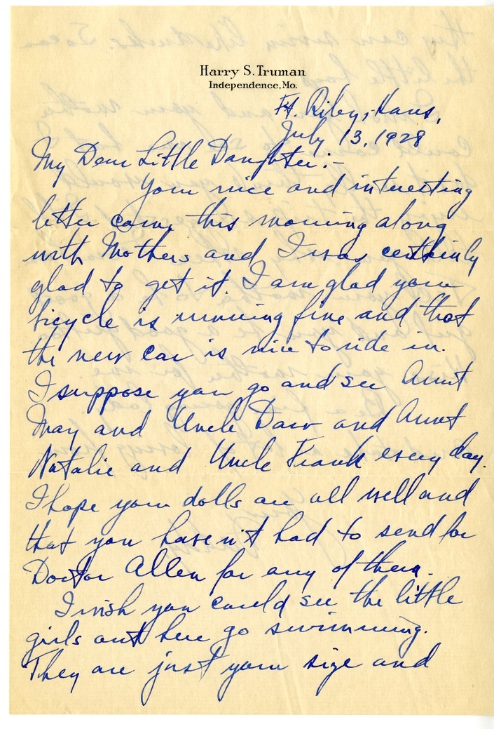 Letter from Harry S. Truman to Margaret Truman