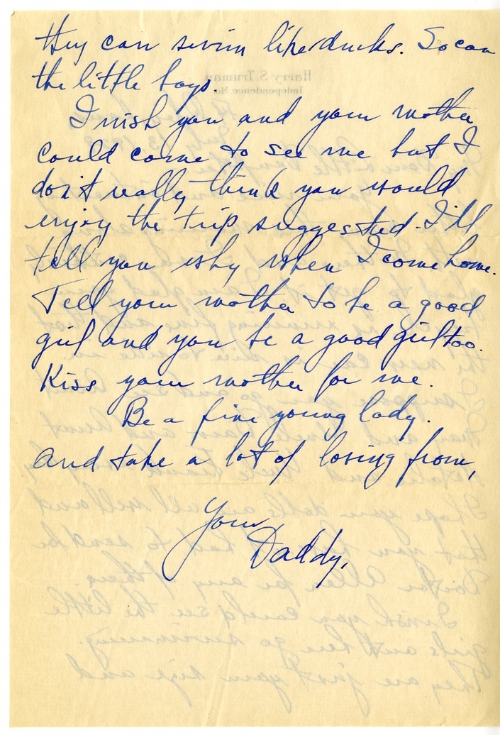 Letter from Harry S. Truman to Margaret Truman