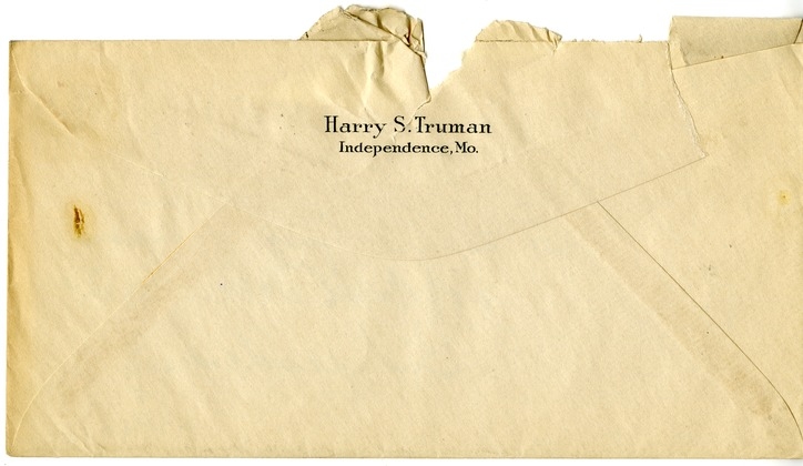 Letter from Harry S. Truman to Margaret Truman