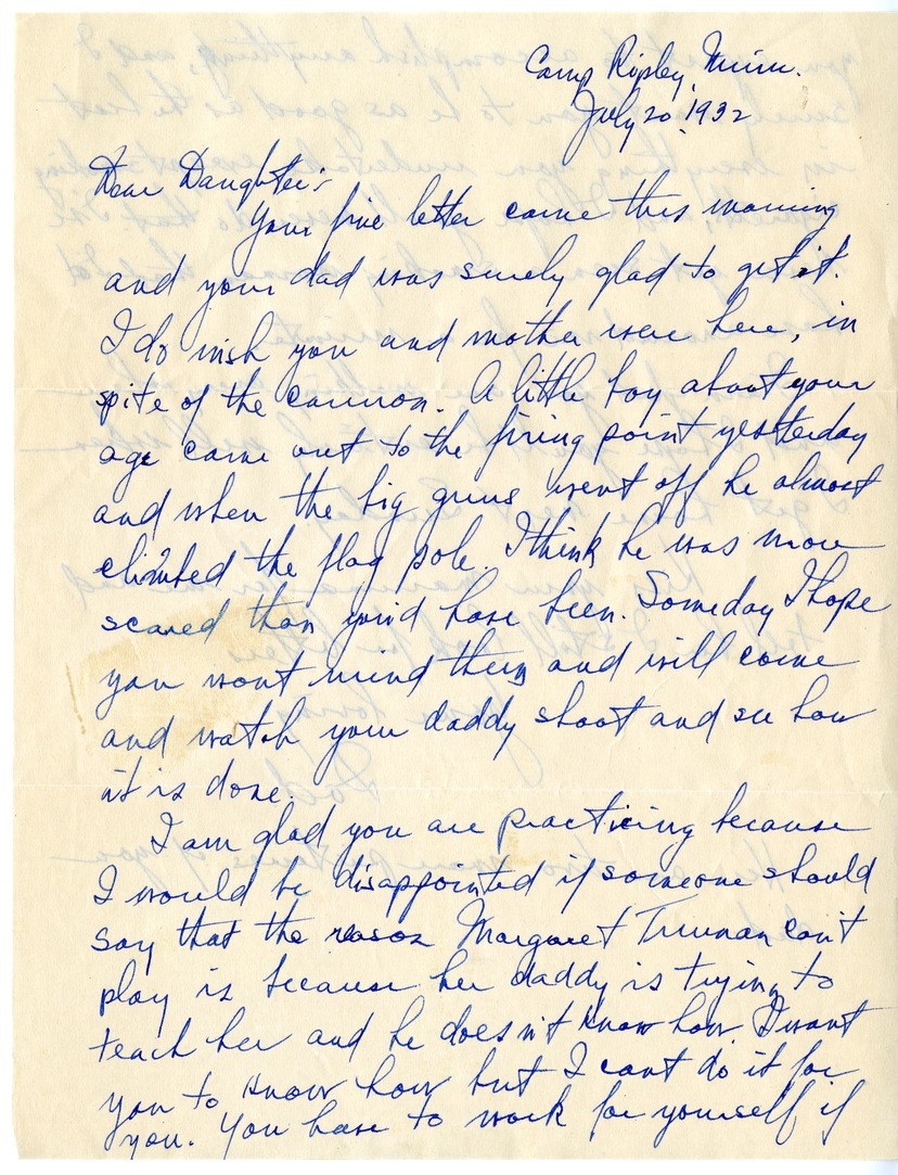 Letter from Harry S. Truman to Margaret Truman