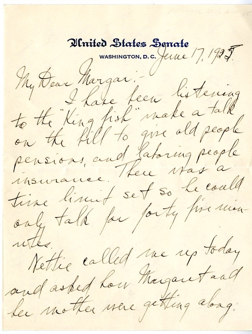 Letter from Harry S. Truman to Margaret Truman