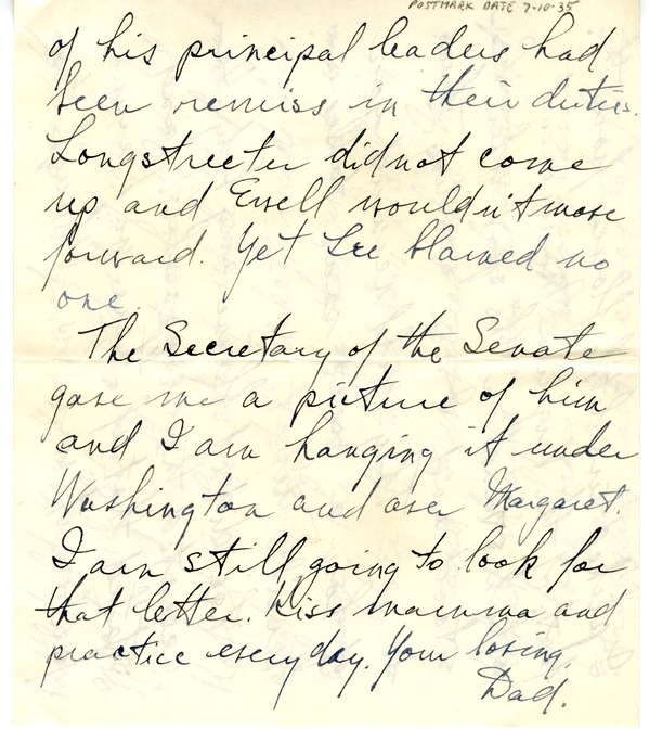 Letter from Harry S. Truman to Margaret Truman