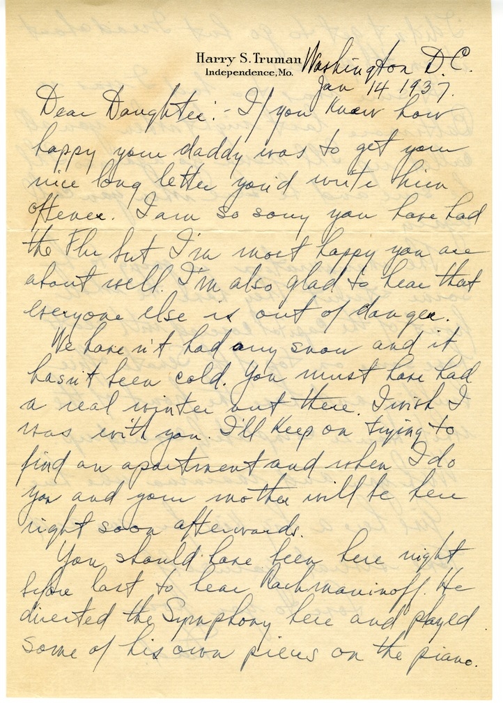 Letter from Harry S. Truman to Margaret Truman