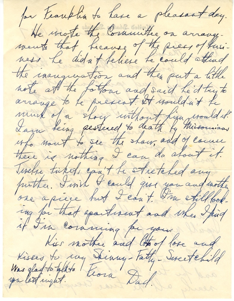 Letter from Harry S. Truman to Margaret Truman