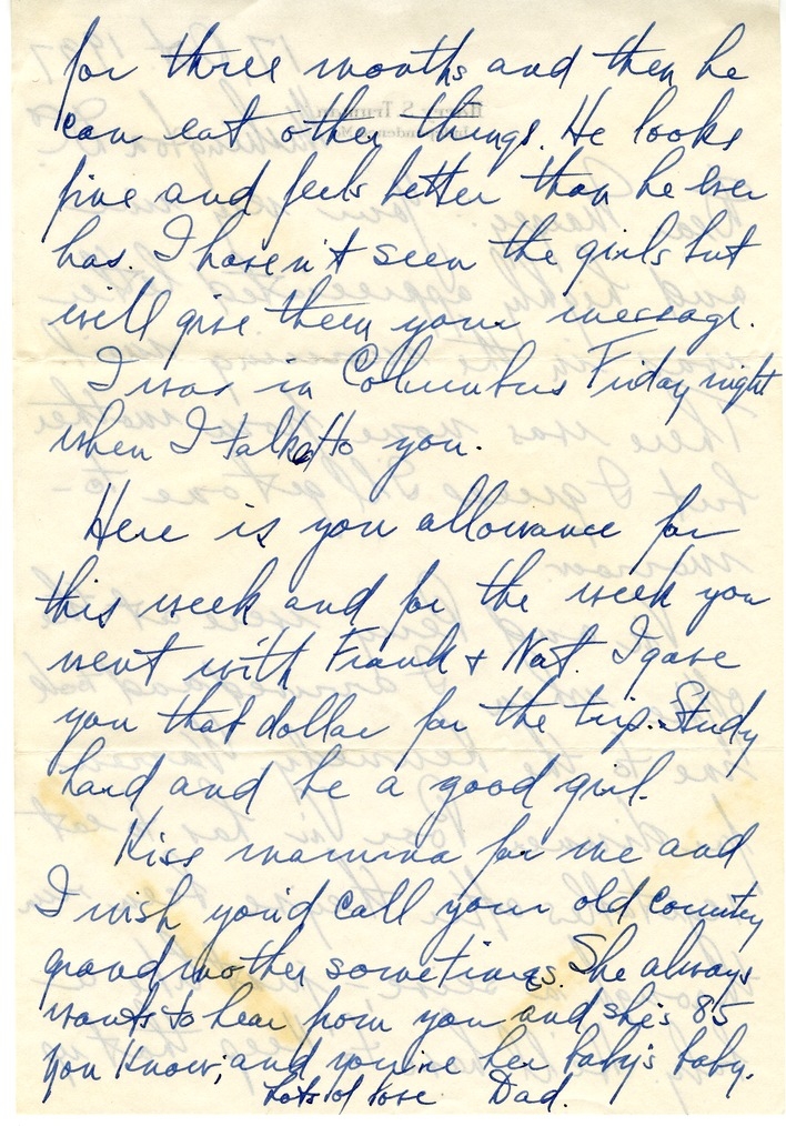 Letter from Harry S. Truman to Margaret Truman