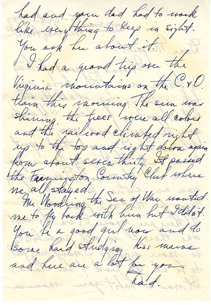 Letter from Harry S. Truman to Margaret Truman
