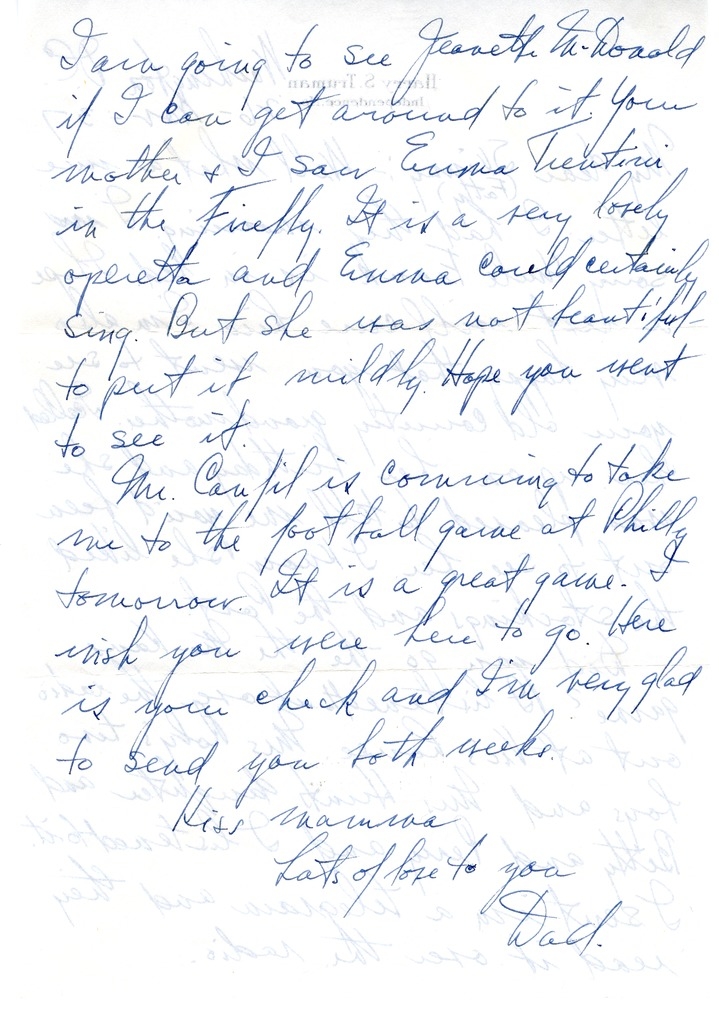 Letter from Harry S. Truman to Margaret Truman