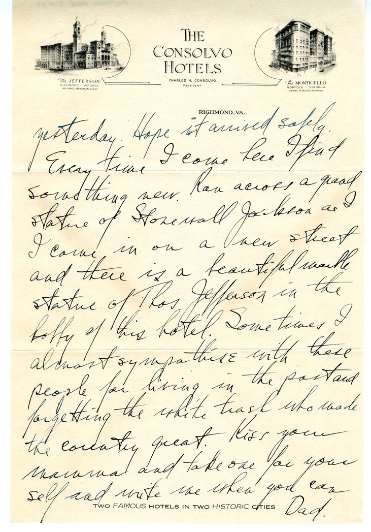 Letter from Harry S. Truman to Margaret Truman