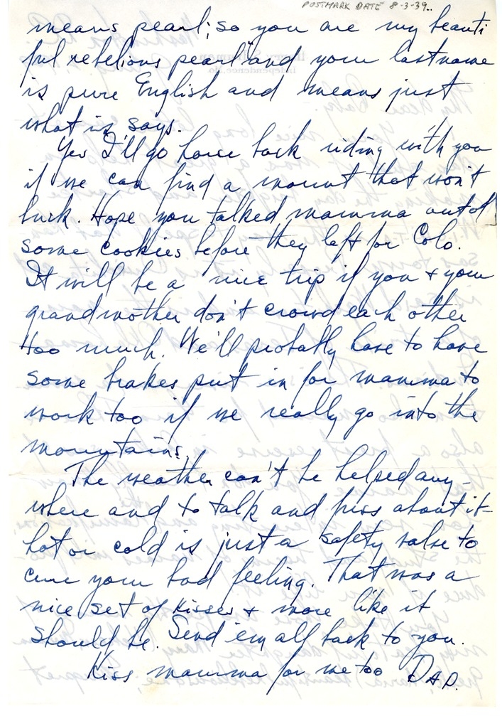 Letter from Harry S. Truman to Margaret Truman