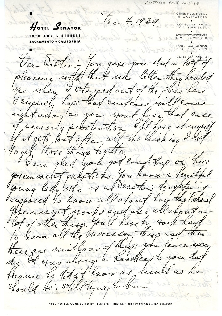 Letter from Harry S. Truman to Margaret Truman