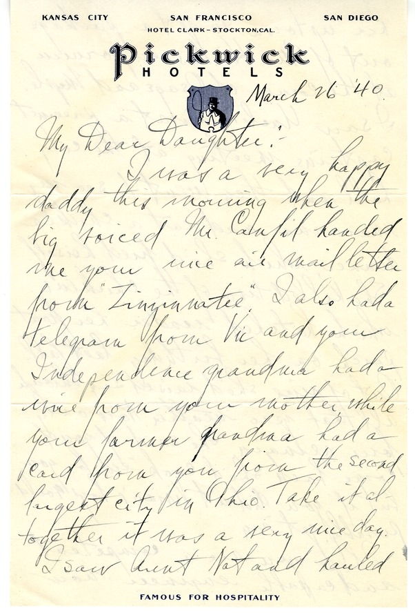 Letter from Harry S. Truman to Margaret Truman