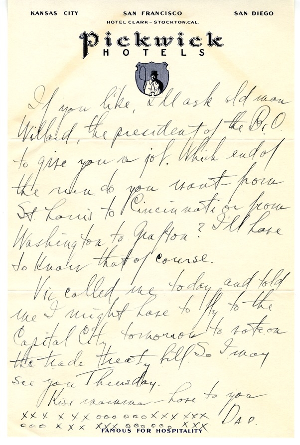 Letter from Harry S. Truman to Margaret Truman