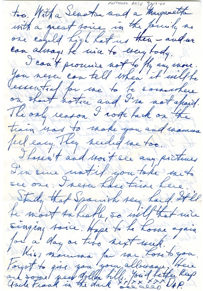 Letter from Harry S. Truman to Margaret Truman