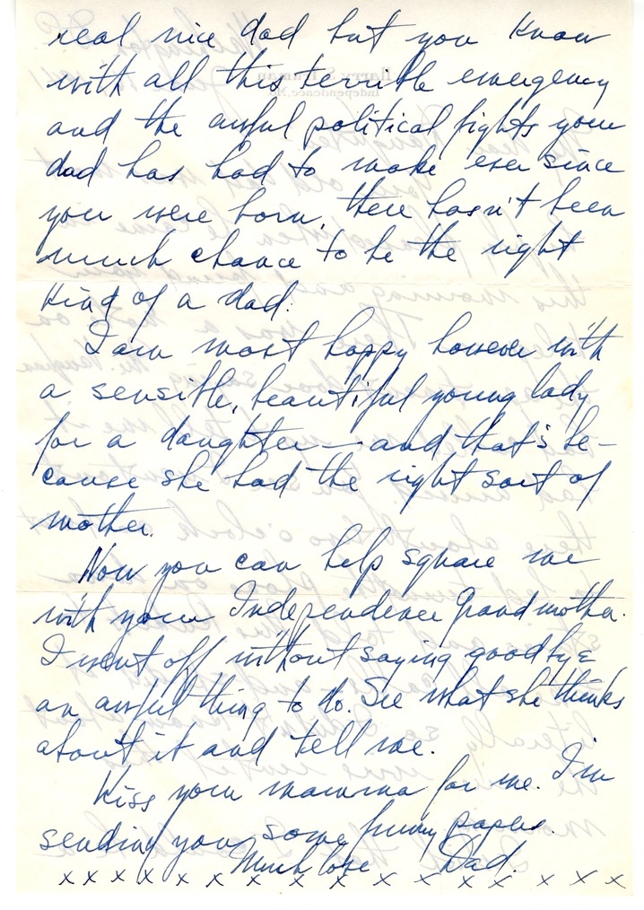 Letter from Harry S. Truman to Margaret Truman