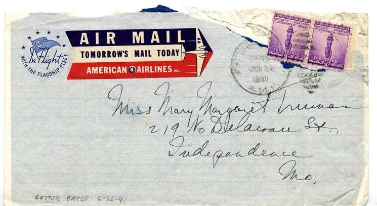 Letter from Harry S. Truman to Margaret Truman
