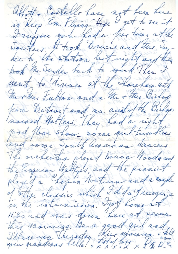 Letter from Harry S. Truman to Margaret Truman