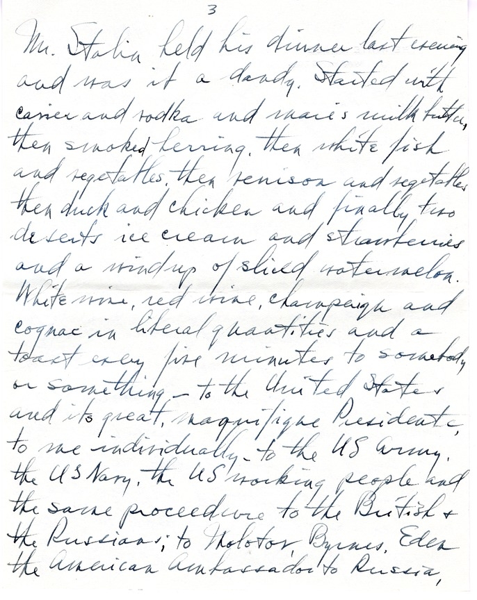 Letter from Harry S. Truman to Margaret Truman
