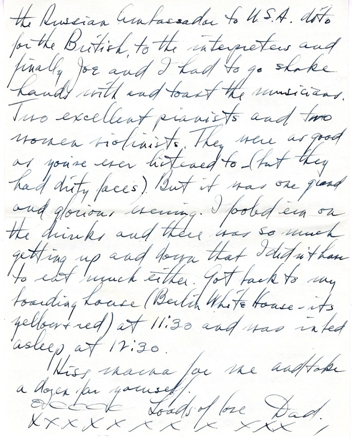 Letter from Harry S. Truman to Margaret Truman