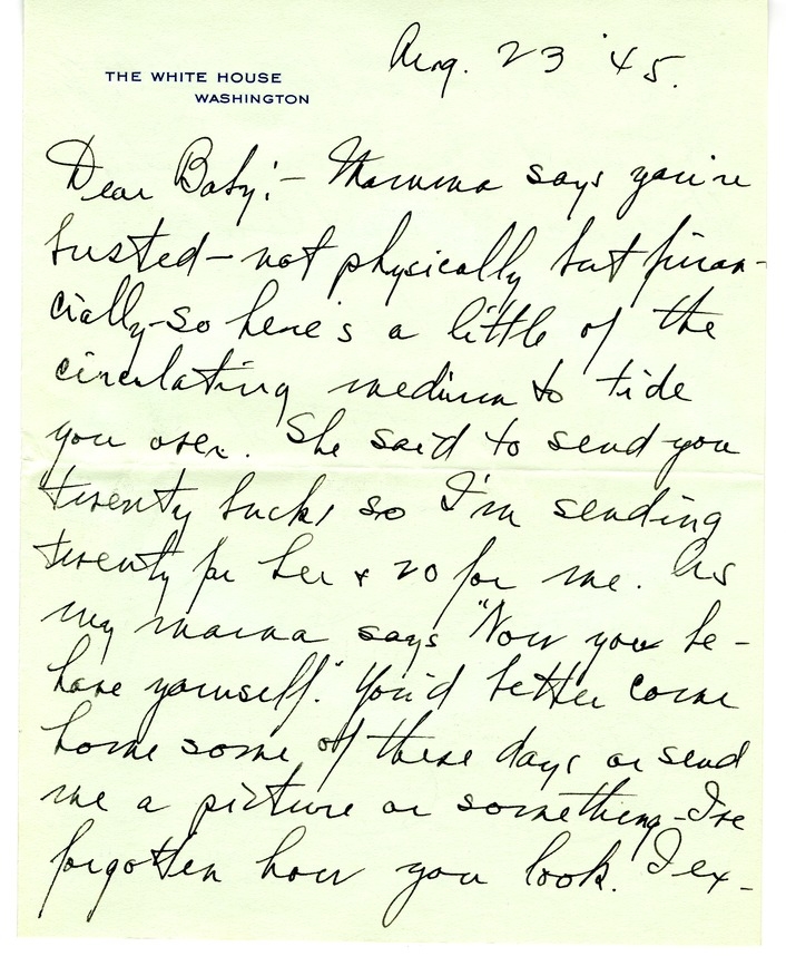Letter from Harry S. Truman to Margaret Truman