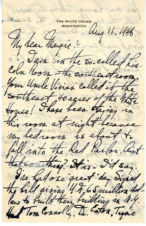 Letter from Harry S. Truman to Margaret Truman