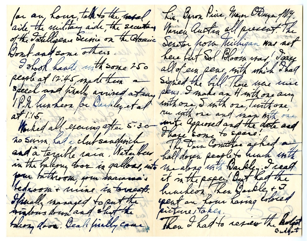 Letter from Harry S. Truman to Margaret Truman