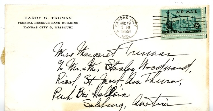 Letter from Harry S. Truman to Margaret Truman