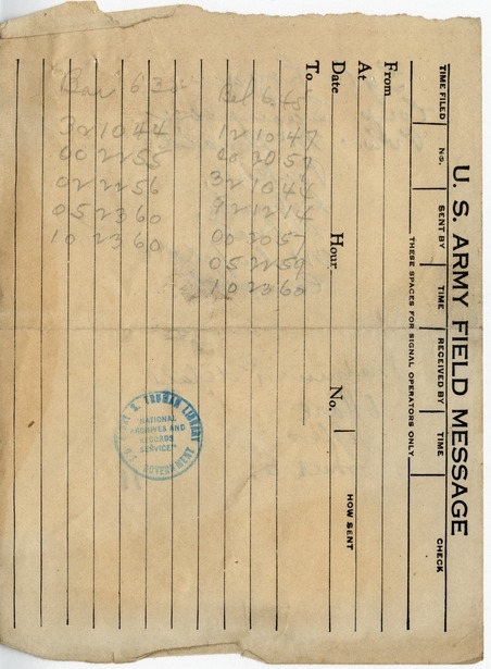 Report, Roster and Soldier Positions of Battery D, 129th Field Artillery, with Handwritten Notes