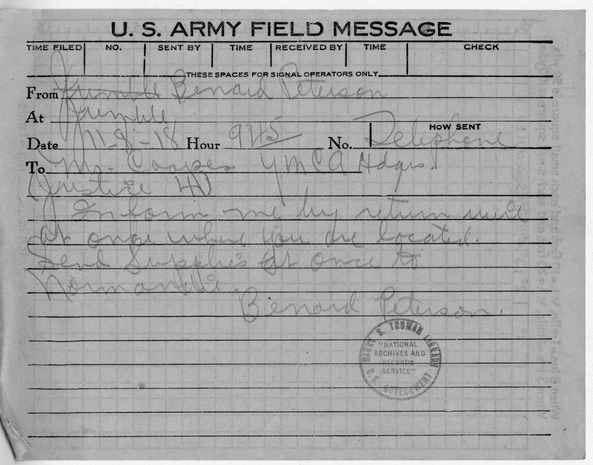 United States Army Field Message