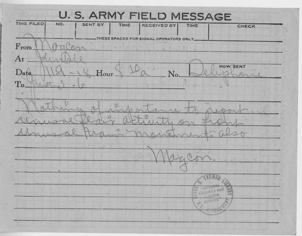 United States Army Field Message