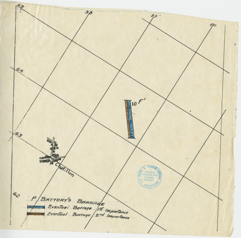 Memorandum, Plan of Employment for Artillery, Sector of Sommedieue, with Attached Charts