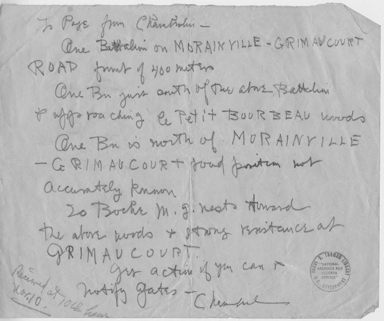 Handwritten Field Report