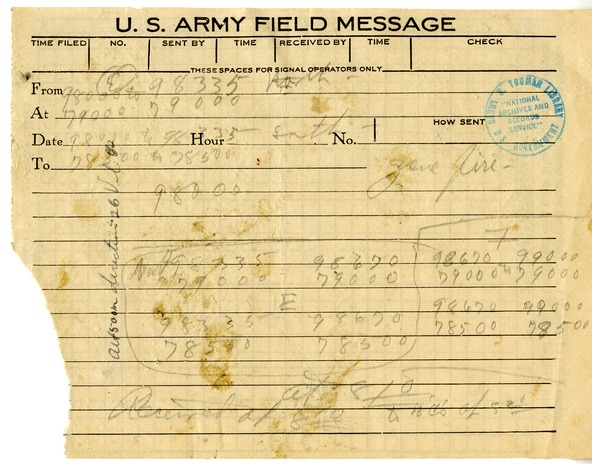 United States Army Field Message