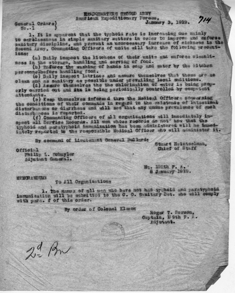General Order Number 1 from Captain Roger T. Sermon
