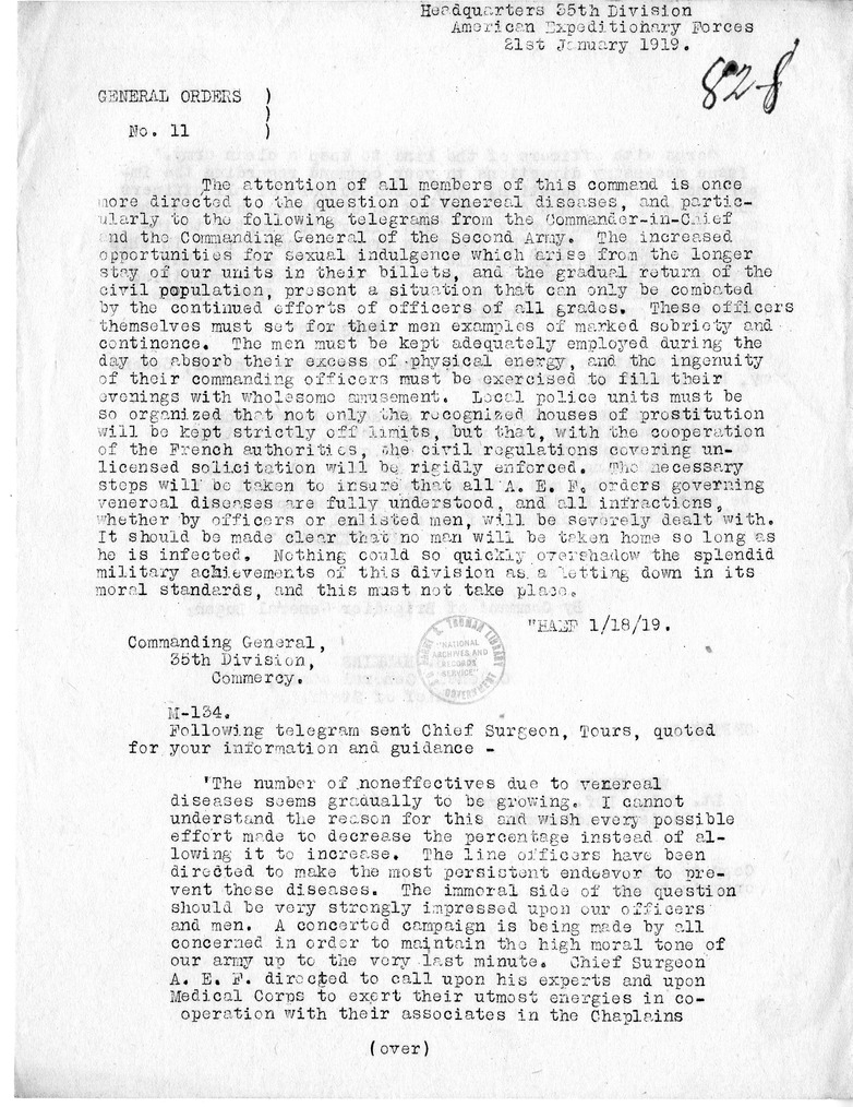 General Orders Number 11 from Colonel H. S. Hawkins