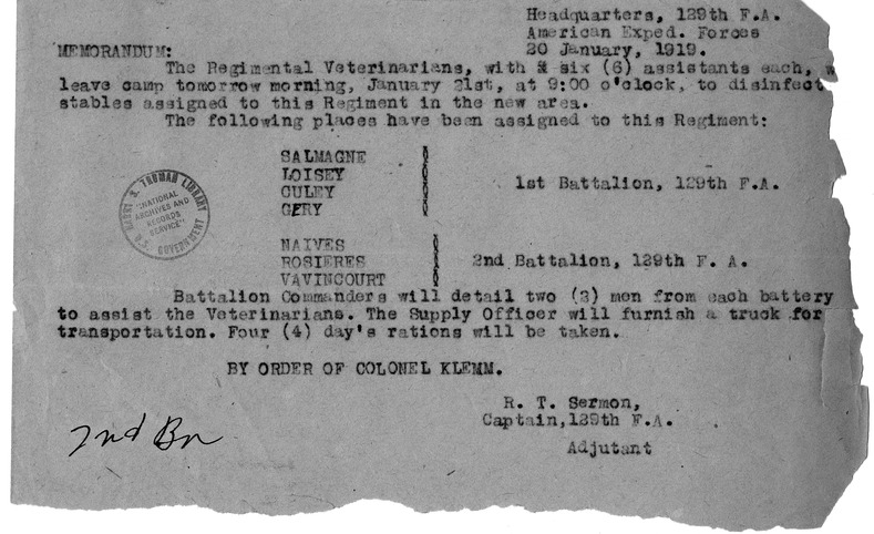 Memorandum from Captain Roger T. Sermon