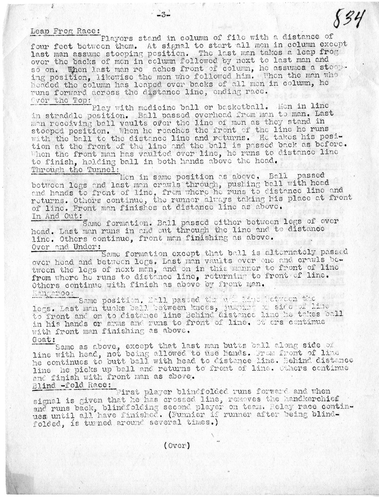 Memorandum, Competitive Games