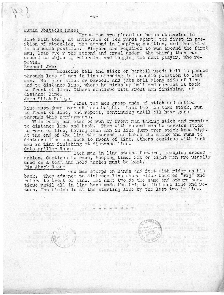 Memorandum, Competitive Games
