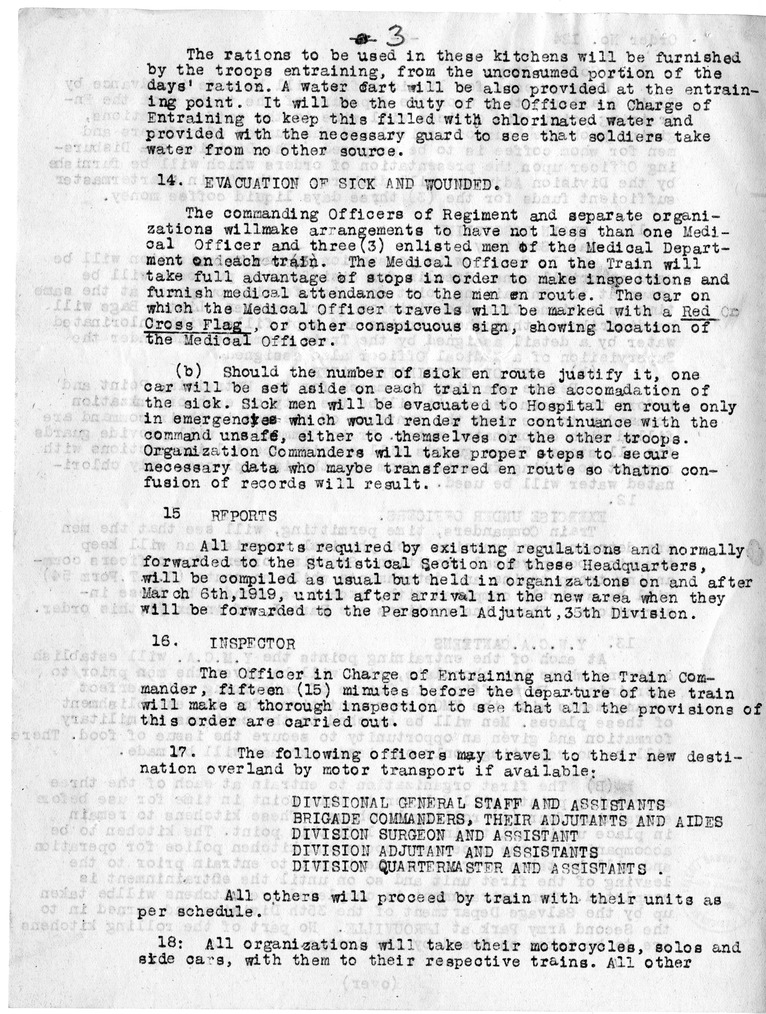 Order Number 24 from Colonel H. S. Hawkins, with Attachments