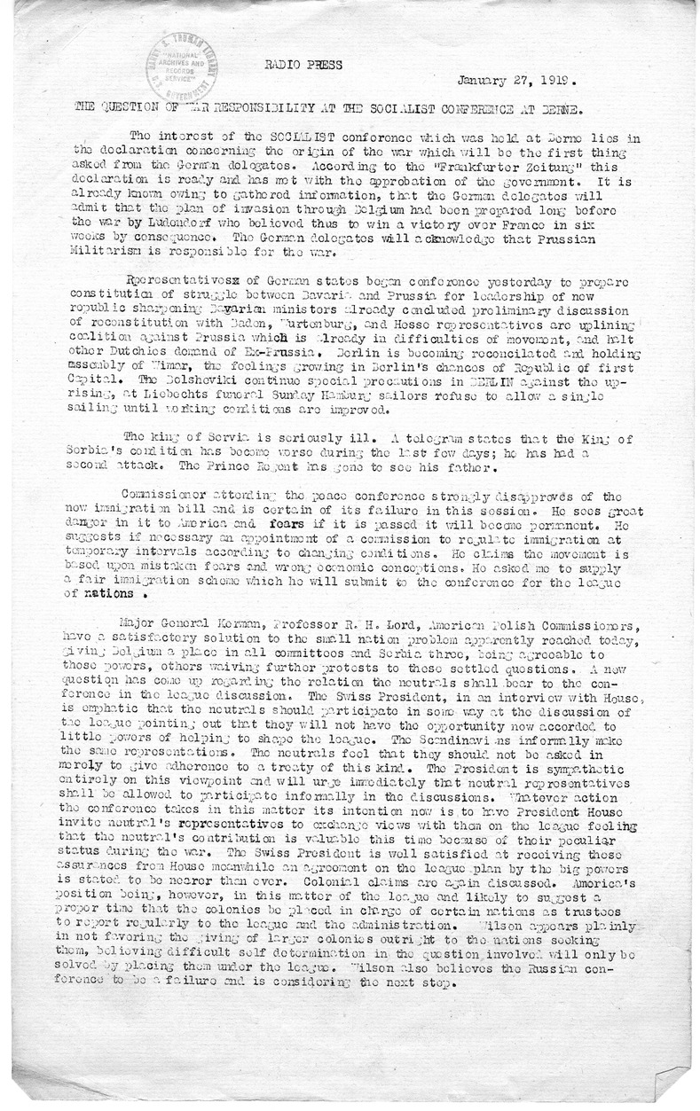 Radio Press Report