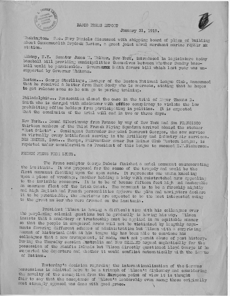 Radio Press Report