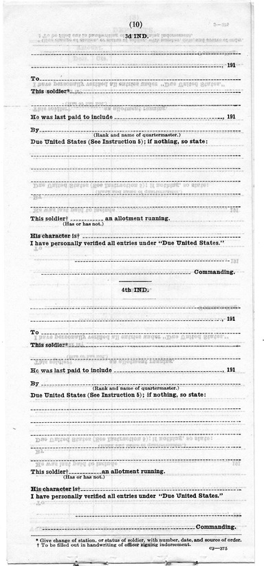 Service Record for Harry S. Truman