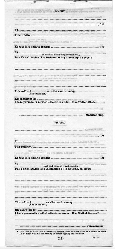 Service Record for Harry S. Truman