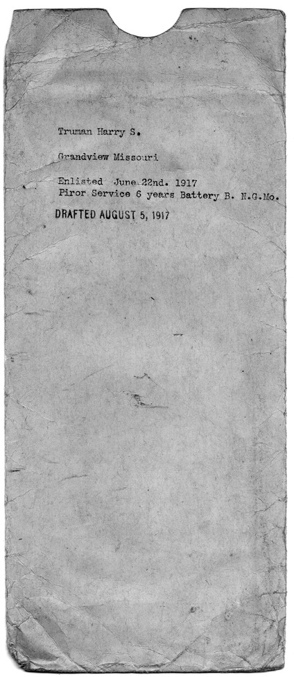 Service Record for Harry S. Truman