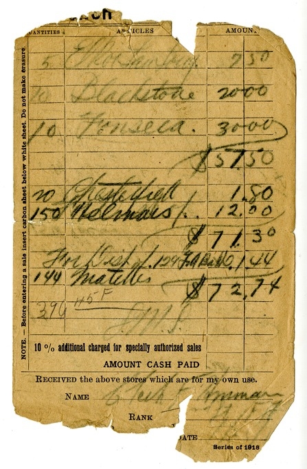 Receipt for Purchases