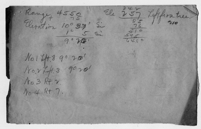 Artillery Barrage Notes and Calculations