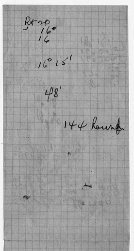 Handwritten Notes for Artillery Barrage