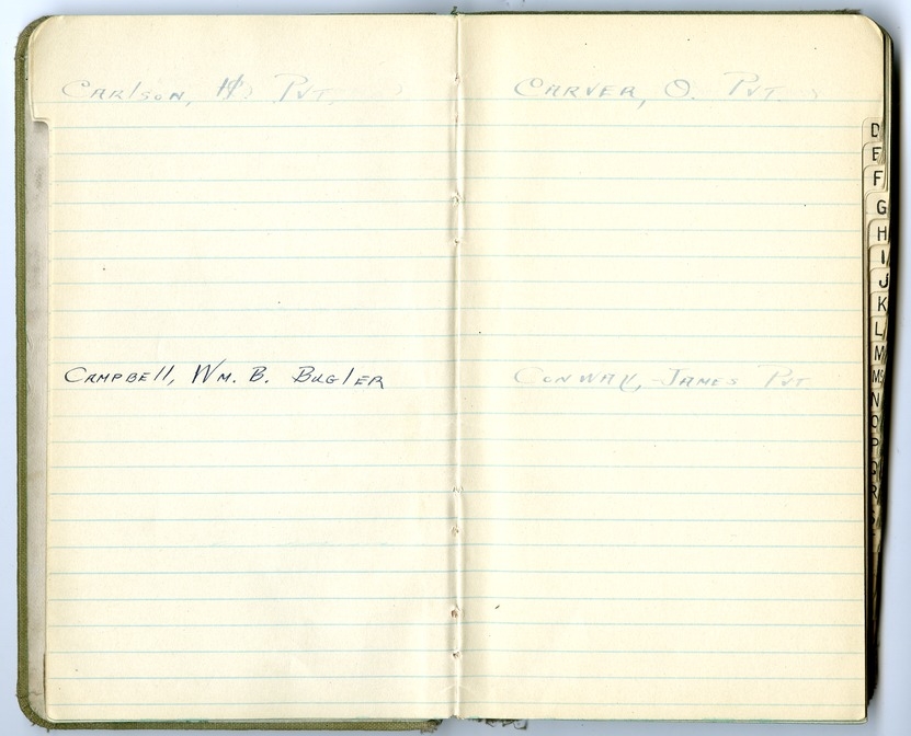 Battalion Commander's Roster and Reference Book Battery D, 129th Field Artillery