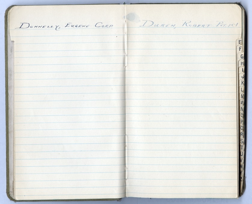 Battalion Commander's Roster and Reference Book Battery D, 129th Field Artillery