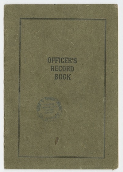 Officer's Record Book, Blank