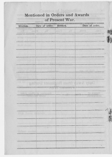 Officer's Record Book, Blank